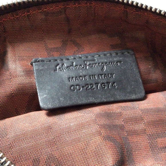 Salvatore Ferragamo Small Top Zip Clutch